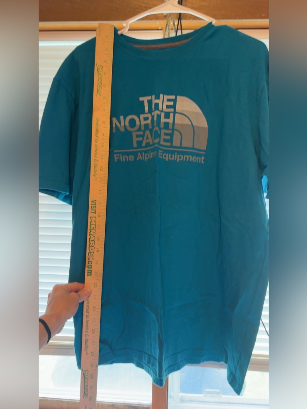 The North Face Short Sleeve Logo Tee in Teal/Blue size XL - Picture 4 of 4